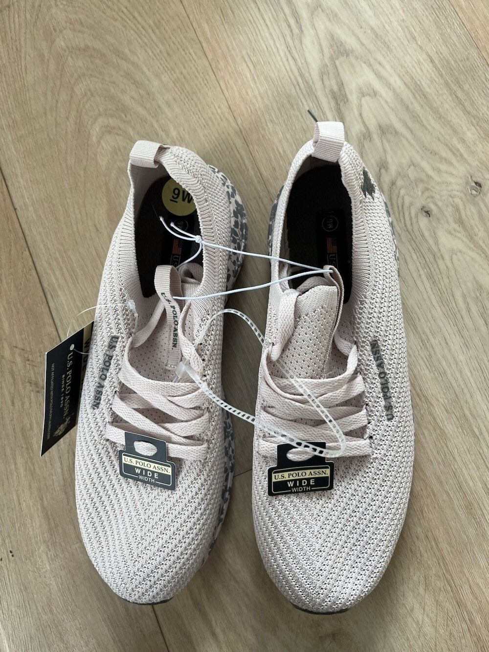 U.S.Polo Assn. Women's Shoes Size 9W Baby Pink Gray Lightweight Slip-On Sneaker - Picture 4 of 7
